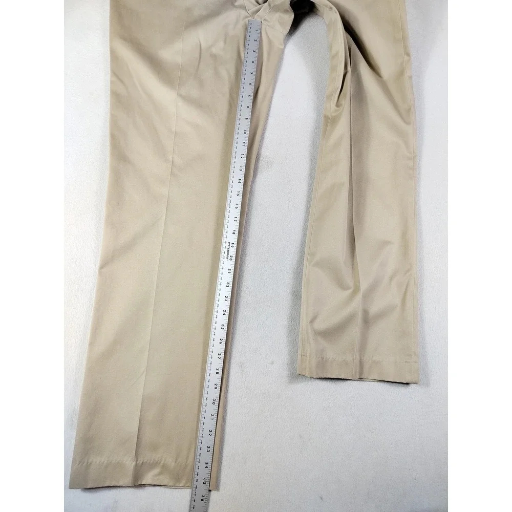 Lands' End Pants Mens 40 Beige Traditional Fit Chino Cotton Office Business‎